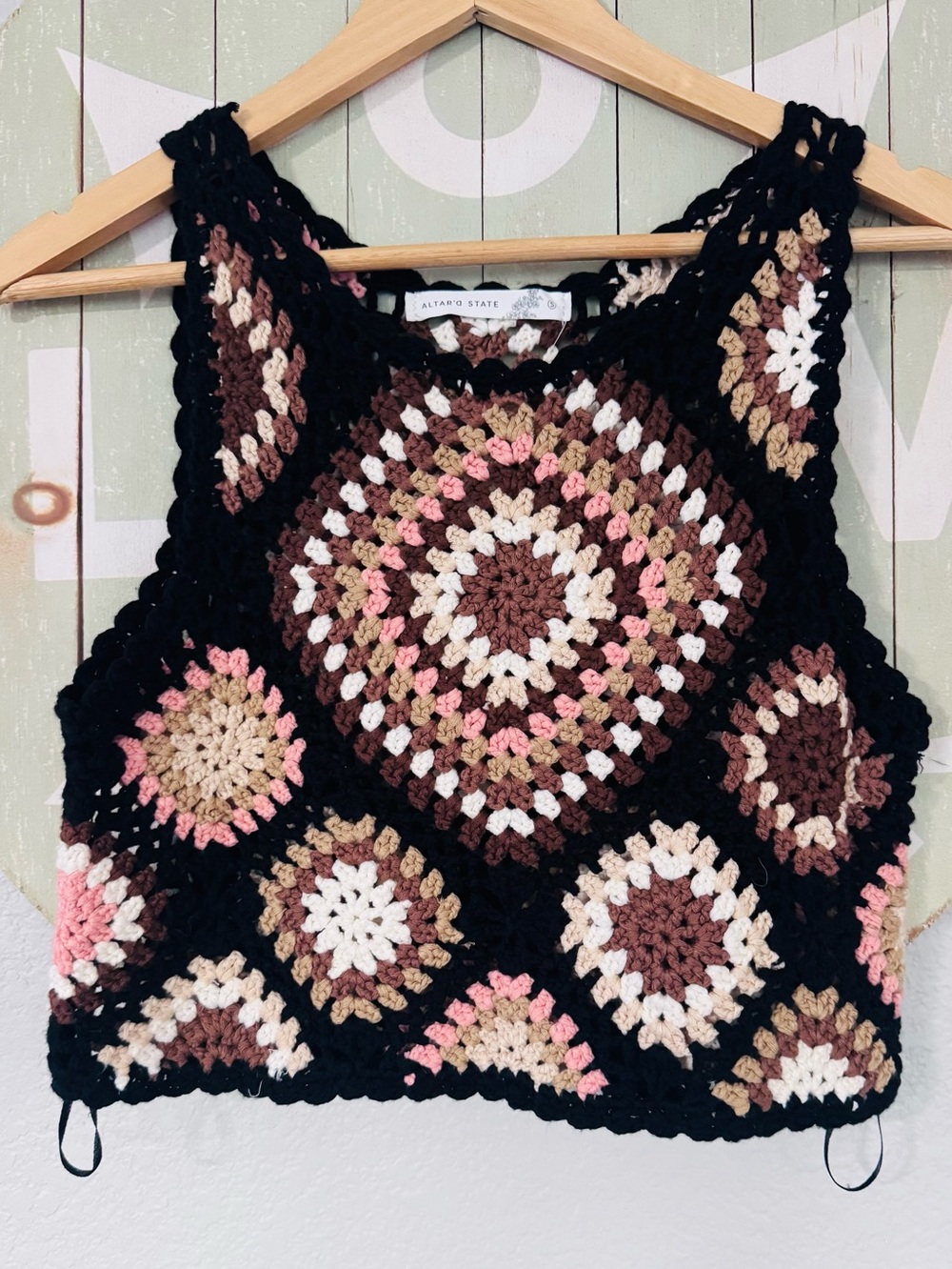 Altared state small crochet boho tank